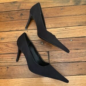 Constança Basto Black Pointed Toe Heels